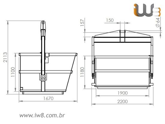 Caçambas Basculante de 3m³