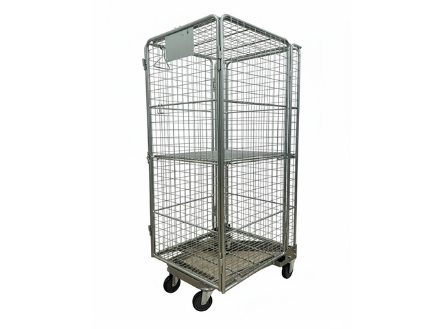 Caixa Aramada Metal com Rodas Armazenamento