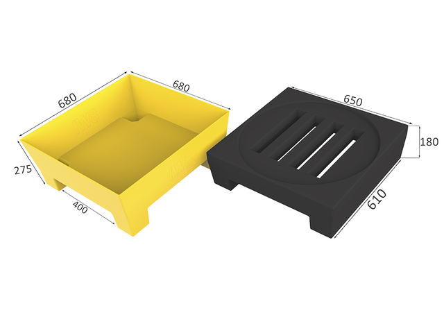 Caixa de Contenção de Óleo Tambor Produtos Químicos