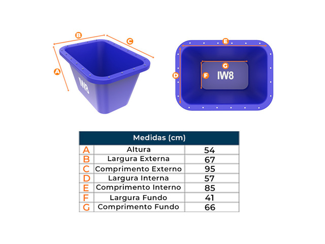 Caixa para Argamassa 200 Litros