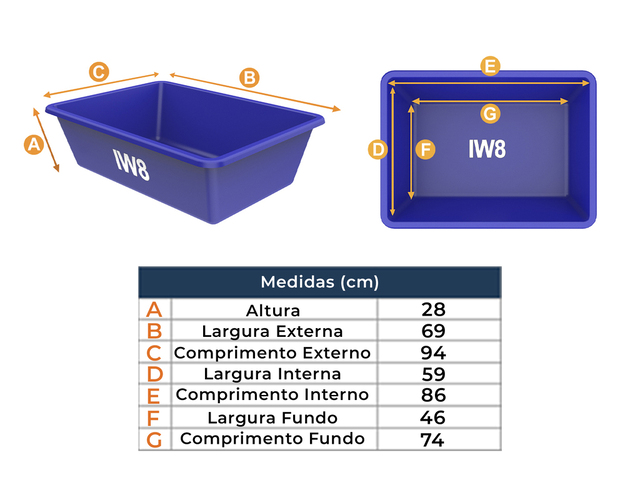 Caixa para Misturar Cimento 100 Lts