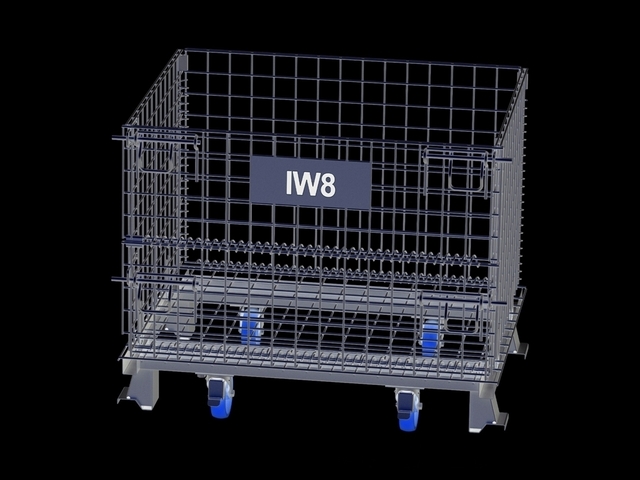 Carrinho Aramado Industrial Dobrável Armazenamento Roda