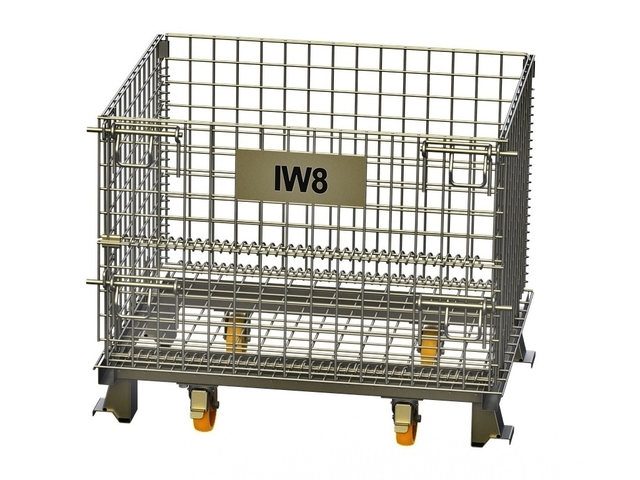 Carrinho de Gaiola Aramada Dobrável Armazenamento