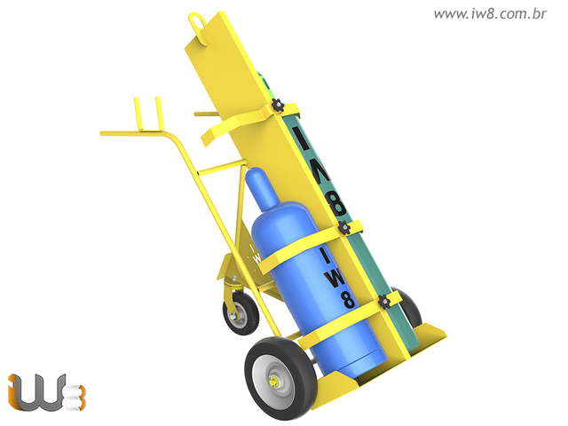 Foto do produto - Carrinho para Cilindro de Oxigênio e Acetileno