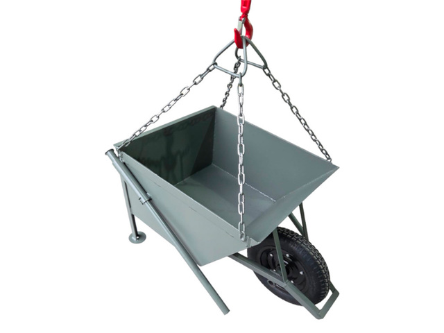 Carrinho de Pedreiro Reforçado 75L 150kg Alça Içamento Concreto