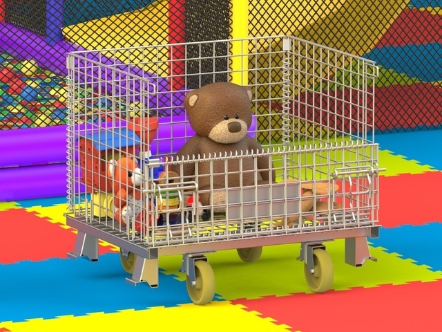 Carrinho Gaiola Aramado Dobrável Produtos Rodas