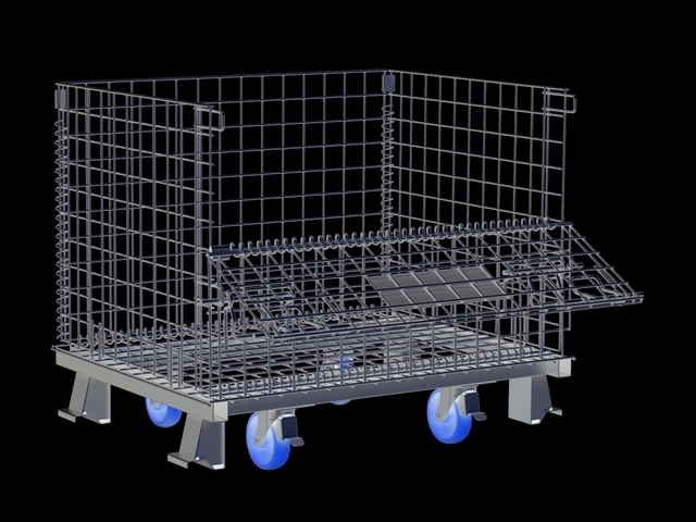 Carrinho Tipo Gaiola Aramada Dobrável Armazenamento