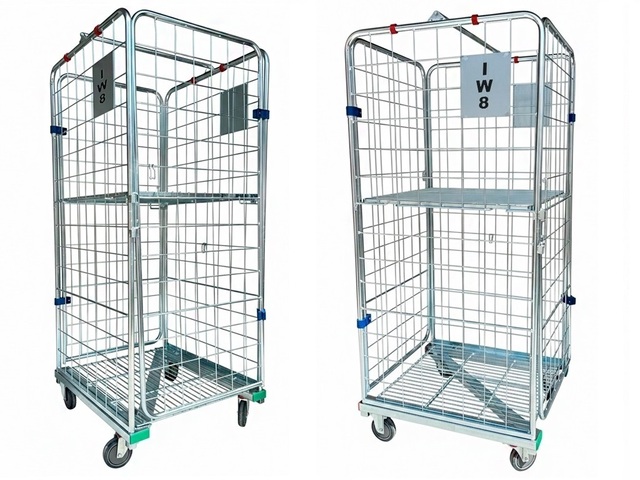 Carrinhos Gaiola Armazenamento Aço