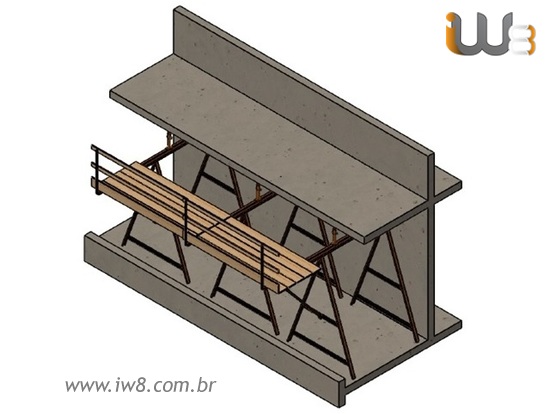 Foto do produto - Cavalete Plataforma de Proteção para Obras