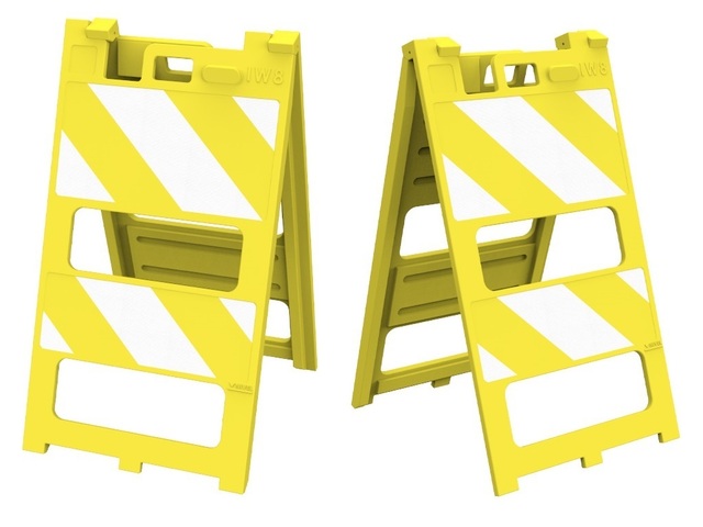 Cavalete Cet Amarelo Vazado Trânsito (2)