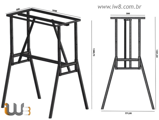 Cavalete de Ferro com Regulagem para Construção