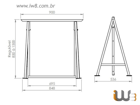 Cavalete de Ferro para Andaime de Construção Civil