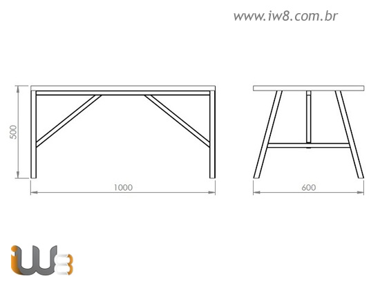 Cavalete de Obra para Bancadas e Mesa de Pedreiros