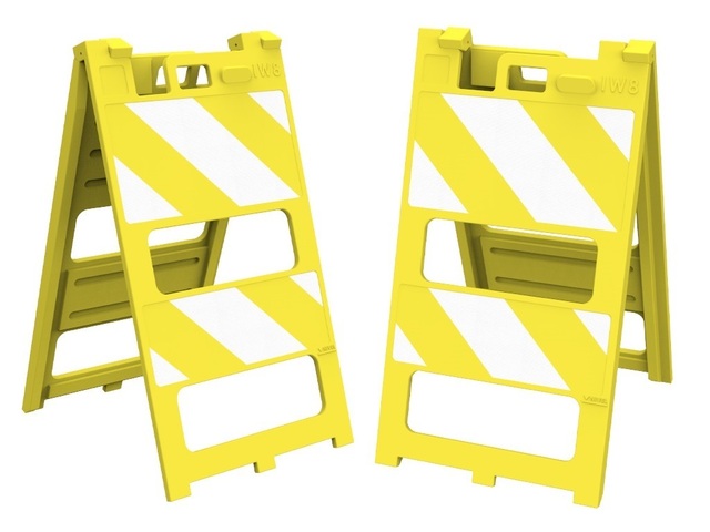 Cavalete de Plástico para Sinalização Amarelo Cet