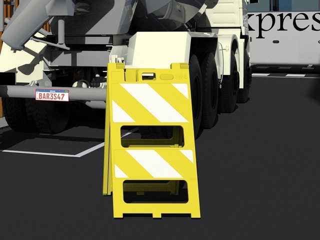 Cavalete de Proteção Amarelo Vazado Cet