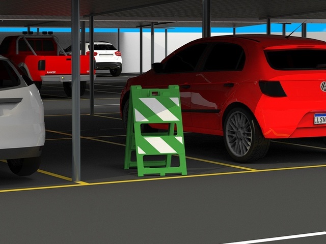 Cavalete de Sinalização de Segurança Vazado