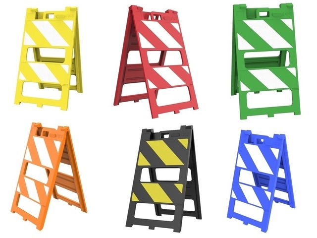 Cavalete de Sinalização de Trânsito Amarelo Cet