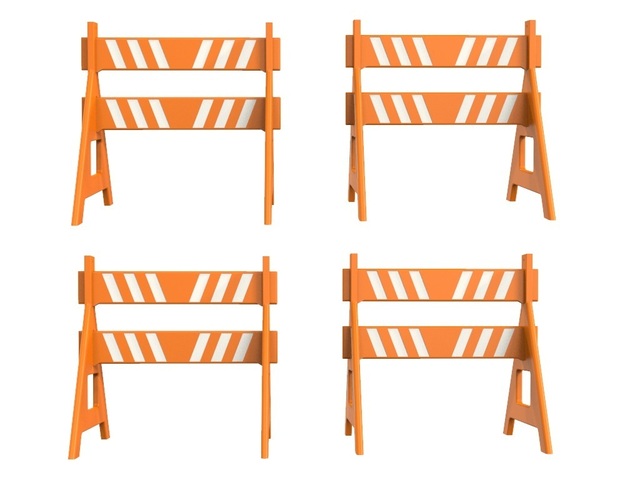 Cavalete de Sinalização de Trânsito Plástico Desmontável