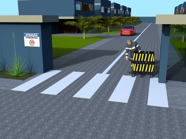 Cavalete de Trânsito Sanfonado Sinalização