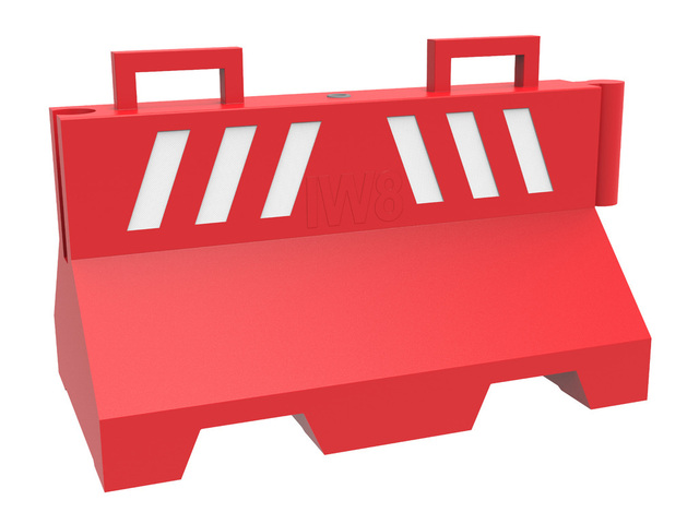 Cavalete de Trânsito Tipo Barreira Plástica Monobloco