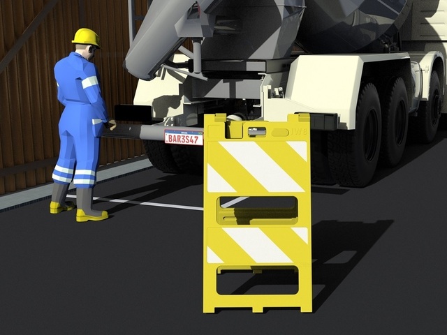 Cavalete Homens Trabalhando Amarelo Cet