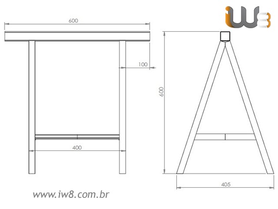 Cavalete Metalico Fixo Fabricado Sob Medida Multiuso