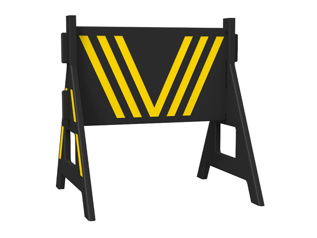 Cavalete para Sinalização 1m Refletivo Zebrado