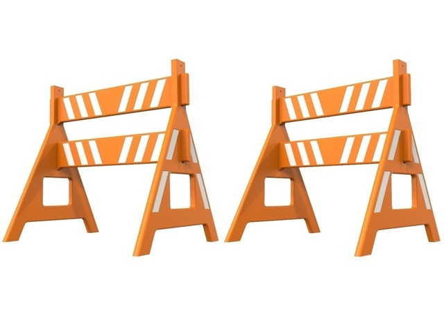 Cavalete Plástico Laranja Refletivo Segurança