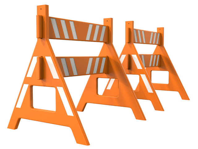 Cavalete Refletivo Laranja Desmontável Plástico