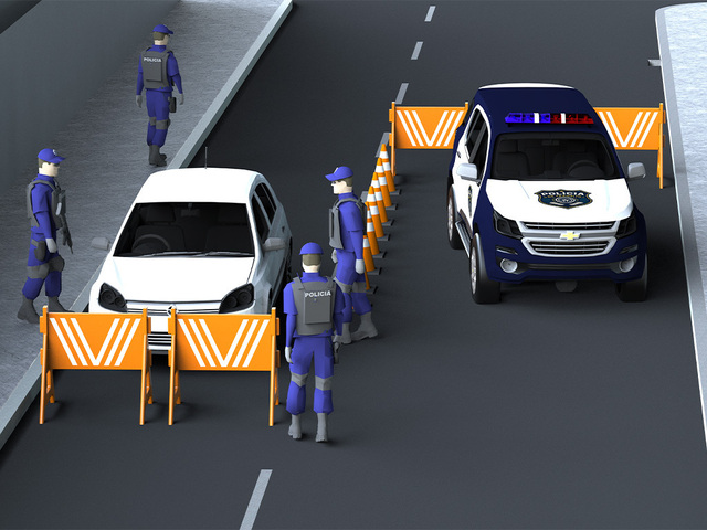 Cavalete Sinalização Rua Desmontável Plástico