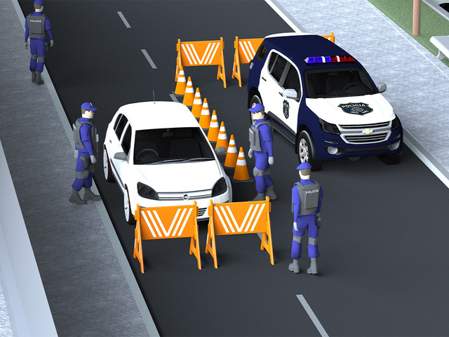 Cavalete Sinalização Viária Desmontável Rua