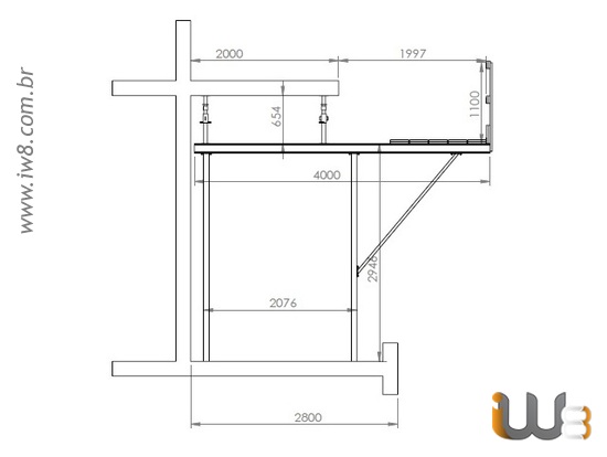 Cavalete Tipo Plataforma de Proteção para Obra Cívil