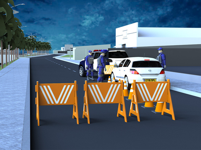 Cavaletes de Plástico para Sinalização Rua