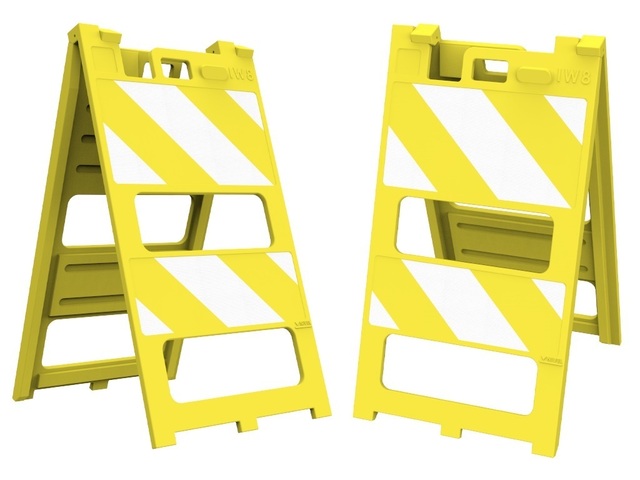 Cavaletes de Sinalização Amarelo Vazado Cet