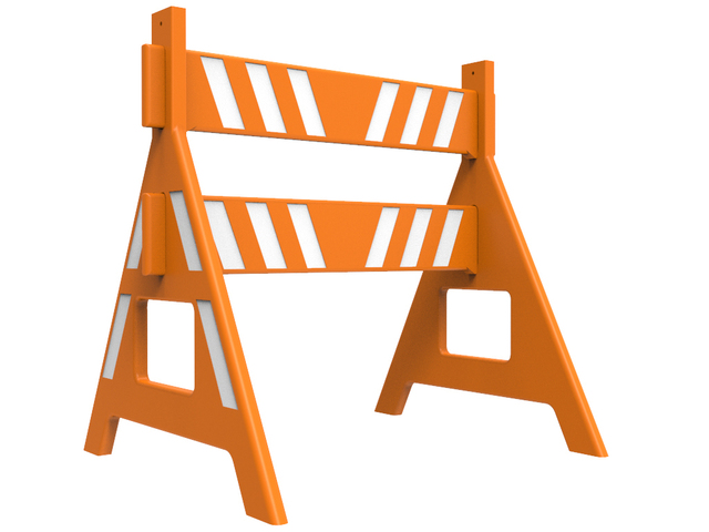 Cavaletes de Sinalização Laranja Refletivo