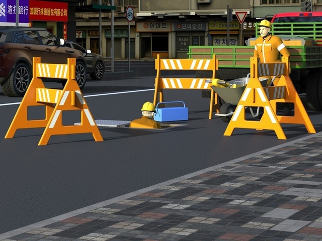 Cavaletes para Sinalização de Trânsito Plástico Desmontável