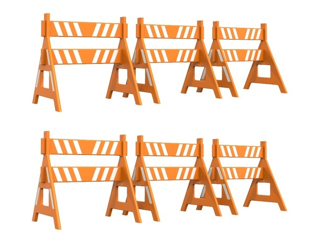 Cavaletes Plásticos de Sinalização Desmontável Refletivo