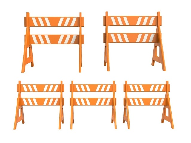 Cavaletes Plásticos Sinalização Trânsito