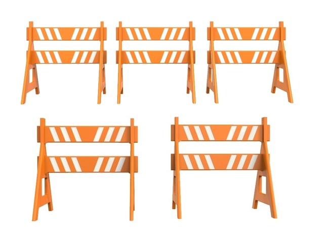 Cavaletes Sinalização Plástico Desmontável