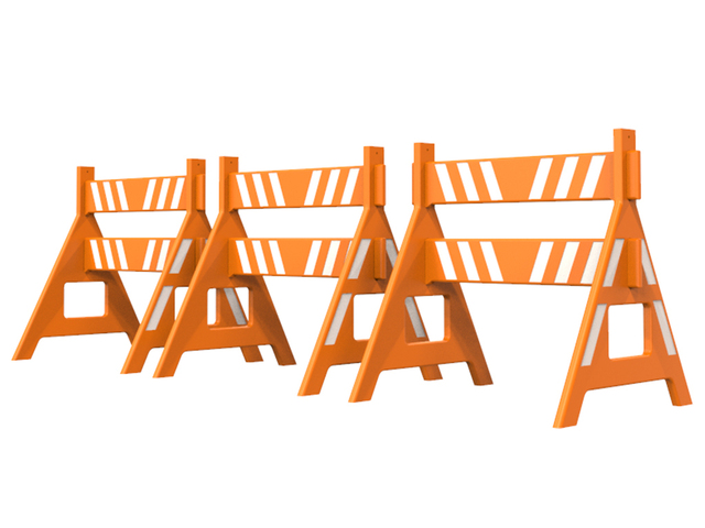 Cavaletes Sinalizadores Plástico Desmontável Segurança