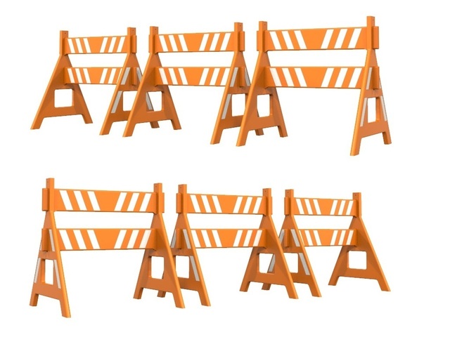 Cavaletes Zebrados Plástico Desmontável Sinalização