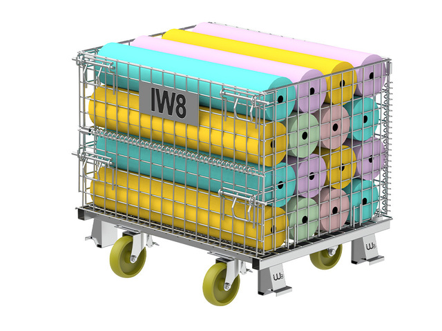 Cesto Aramado Industrial Dobrável com Roda