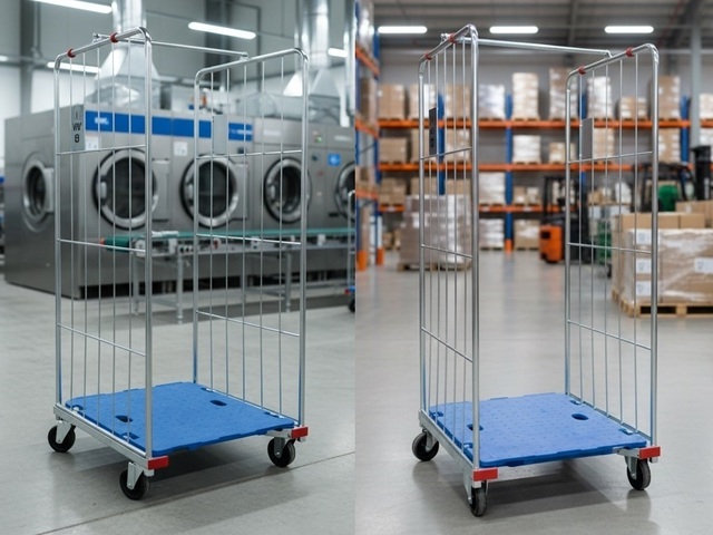 Cesto Ferro Aramado Roupas Cabideiro com Rodas