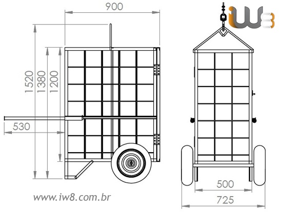 Cesto para Içamento de Blocos