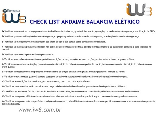 Chek List Balancim Suspenso