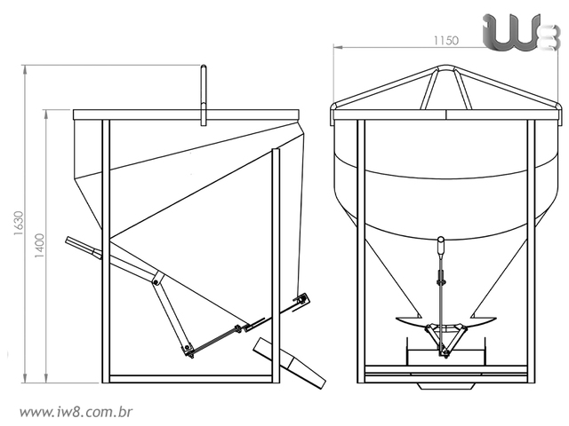 Comprar Balde Grua 750 lateral