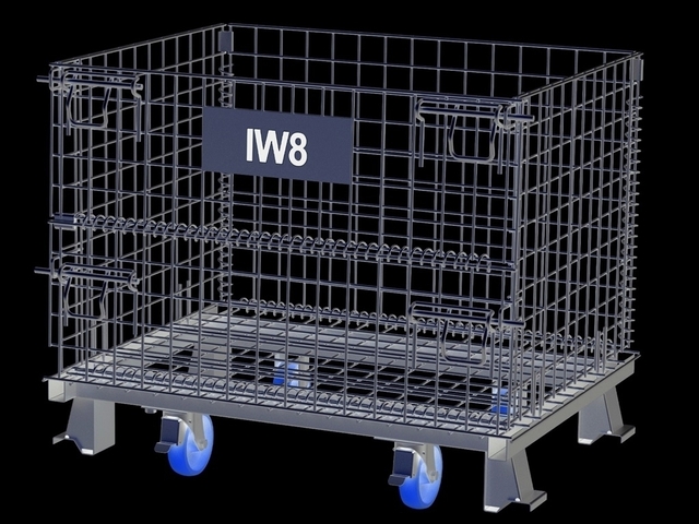 Container Aramado Industrial Rodinhas Dobrável