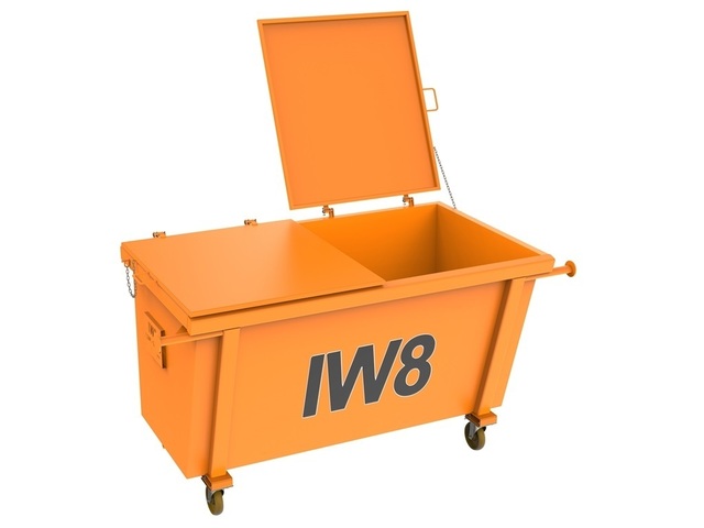 Container de Lixo com Rodas de Ferro