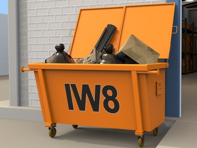 Container de Lixo de Ferro com Rodas