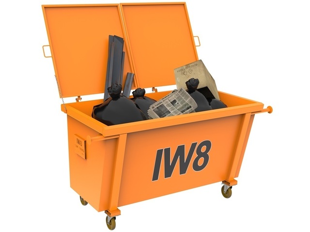 Container de Lixo Metal com Rodas